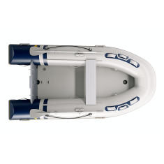 Yellow V inflatable boat without air deck 2,0m., grey and blue