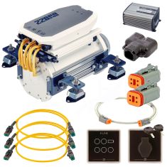 E-LINE elektriskt inombordsmotor-startpaket 22 kW, 48 VDC (max. input 24.2 kW), rekommenderas för båtar upp till ca. 12–15 m / 10–12 ton