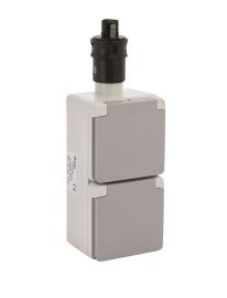 Snabb anslutning - Schuko vägguttag 16A, grå IP55, väggmonterad