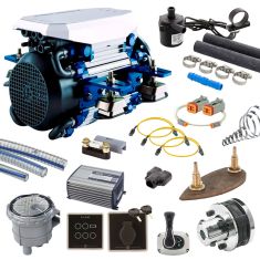 E -LINE -bunt - inombordare elmotor 8kW - 48V, kölkylning - rekommenderas för båtar upp till 9 meter