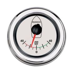 Roderindikator vit 52 mm synlig urtavla / 52 mm utskärning 12/24 V