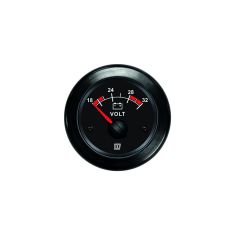 Volt meter 52 mm black 24 V