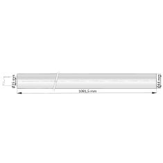 Hylsrör i glasfiber med cutlass-lager för Ø25mm axel, längd 1000mm