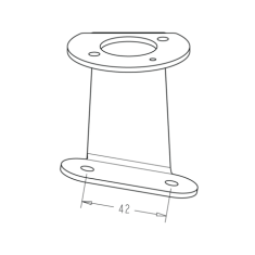 NORBY MARINE Mounting Bracket 10° for Angled Surfaces – AISI 316