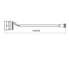 Cable EC3 throttle Lenght = 3 meter VF connector