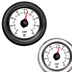 Amp meter 50 Amp White 12/24 V, 52mm