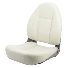 Seat ''Flag Officer'', skai diamond grey white embossed diamond stitches in center, foldable