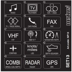 Set name plates np13 for switch panel p6/p8/p12