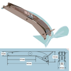 MAXSET annkarrulle, för Maxset 4 - 6 kg ankare, polerad