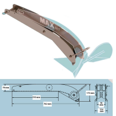 MAXSET annkarrulle, för Maxset 20 kg ankare, polerad