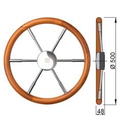 Teak Ratt typ PRO - Ø50 cm