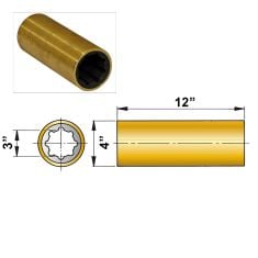 ØA 3" x ØB4" x C 12" - brass