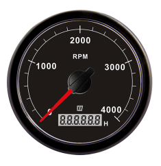 Vetus Varvtalsmätare 0 - 4000 RPM med Svart urskive