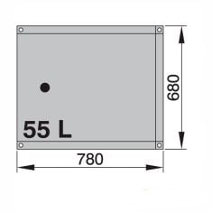 55 liter - Flexibel septik/avloppsvattentank - (inkl. vinklade slanganslutningar 16 och 38 mm)