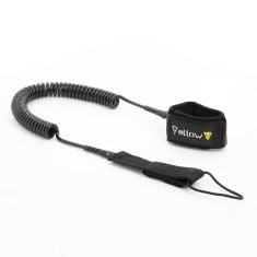 Yellow V Leash, 8' coiled for SUP boards up to 8'