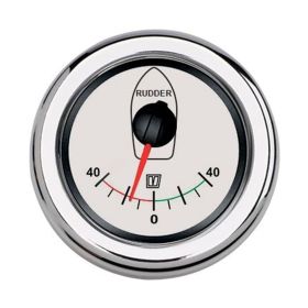 Roderindikator vit 52 mm synlig urtavla / 52 mm utskärning 12/24 V
