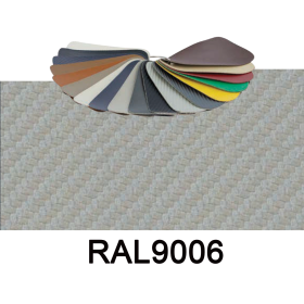 Marin vinyl / Konstläder - Aluminium white, RAL 9006 - för klädsel av båtsäten och väggbeklädnad - 5 x 1,37 mtr. 