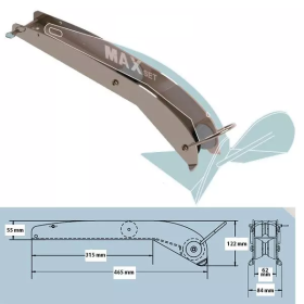 MAXSET ankarrulle för Maxset 4 &-6 kg ankare, satin finish