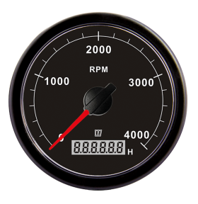 Vetus Varvtalsmätare 0 - 4000 RPM med Svart urskive